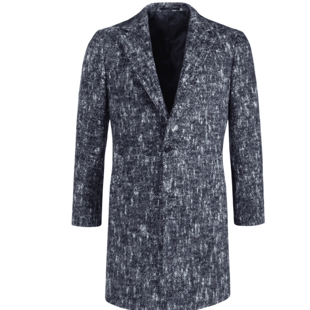 Suitsupply Navy Wool Alpaca ‘Vicenza’ Overcoat 36